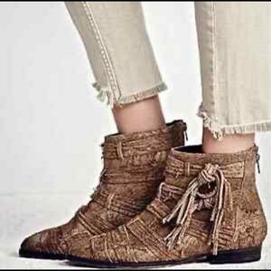 Free People Brown Decades Ankle Booties